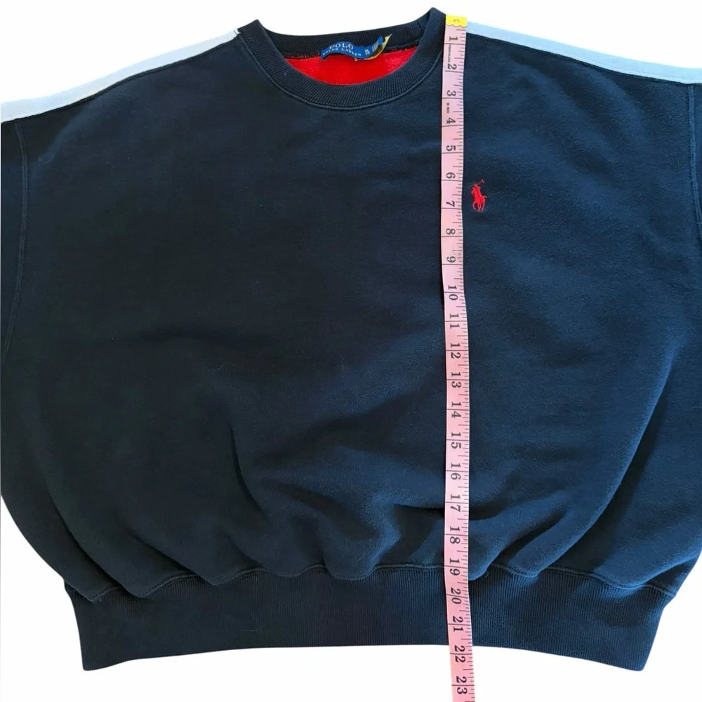 Polo Ralph Lauren Women's Color-Blocked Fleece Sweatshirt Size XL - Picture 6 of 9